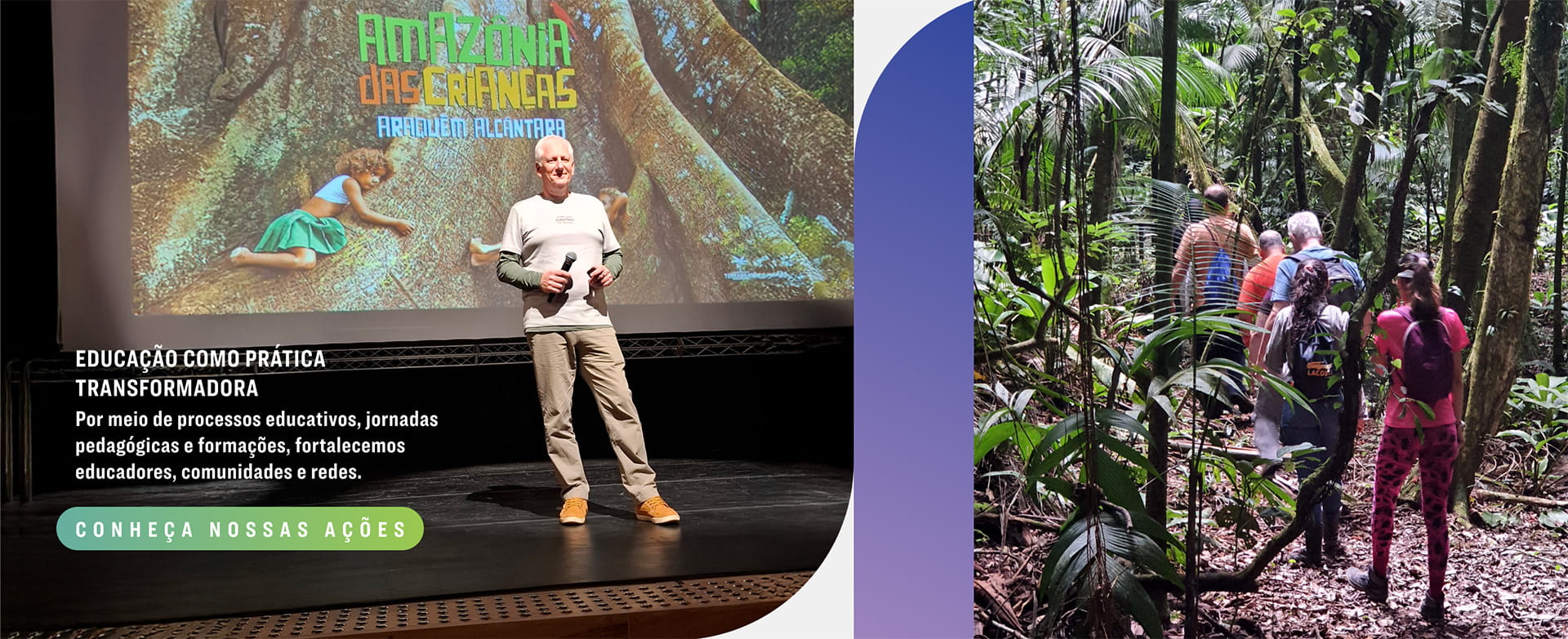 Por meio de processos educativos, jornadas pedagógicas e formações, fortalecemos educadores, comunidades e redes.